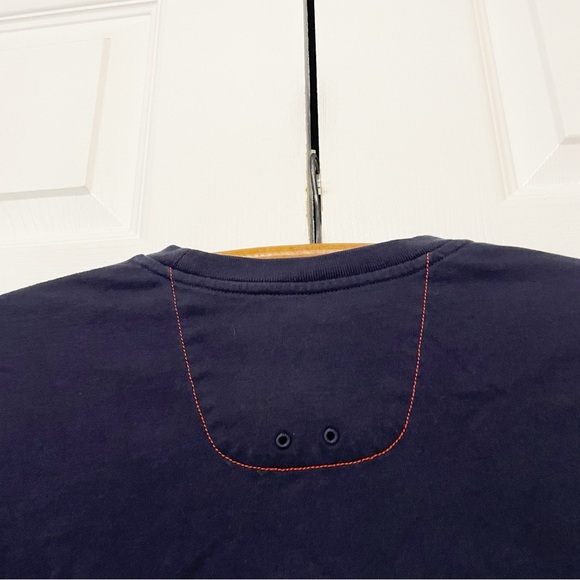 Brooks Brothers ProSport T-Shirt Size Medium Performance Script Logo Tee Navy - Picture 7 of 7